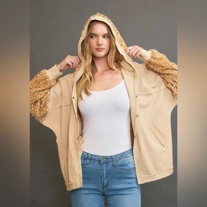 #316 FIrM 🌸New! Sequenced Hooded Cotton Jacket/Sweatshirt with Balloon Sequenced